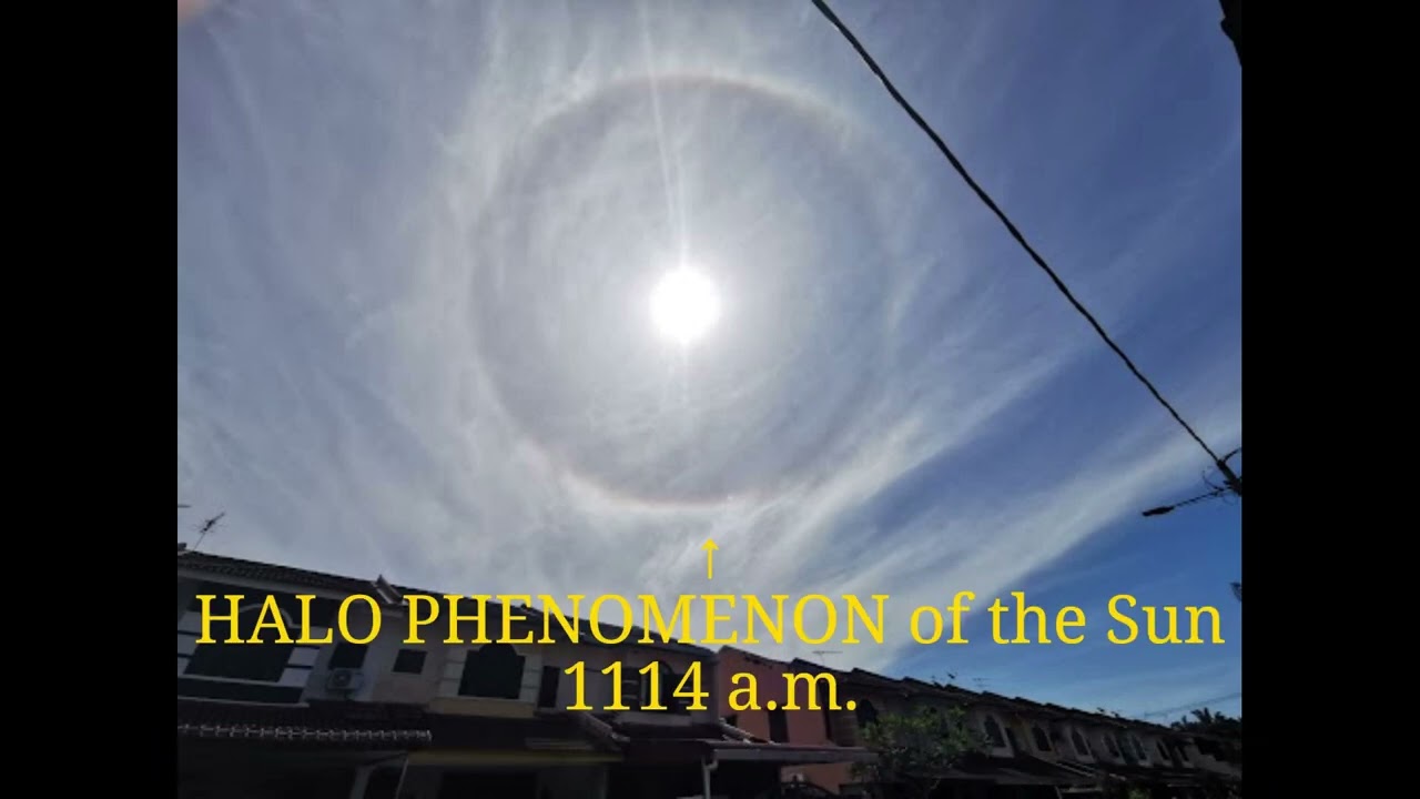22/12/2023 1114 a.m. Halo Phenomenon appeared in the sky of Laluan Perpaduan Ria 3