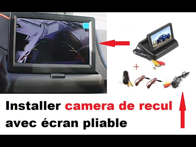 Install reversing camera with foldable screen 
