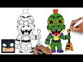 How To Draw Montgomery Gator | Five Nights at Freddy's Security Breach (Draw & Color)