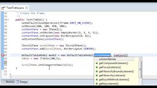 28  Creating and building JTable