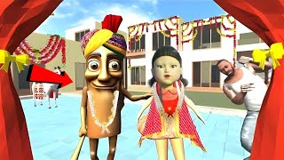 Franklin Girlfriend Merry Square Doll With Tung Tung Sahur In Indian Bike Driving 3D