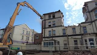 FINAL DAY ...DEMOLITION AT ST CHADS BLACKPOOL .... THE GRAND FINALE...16 -5 -23