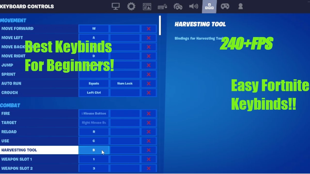 The Best Keybinds for Beginner Keyboard and Mouse Players in Fortnite