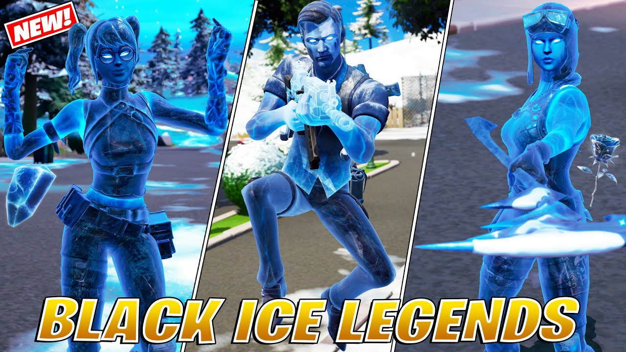 *NEW* Black Ice Legends Skins (Icebound Midas, Permafrost Raider & Ice Crystal) Gameplay & Item Shop