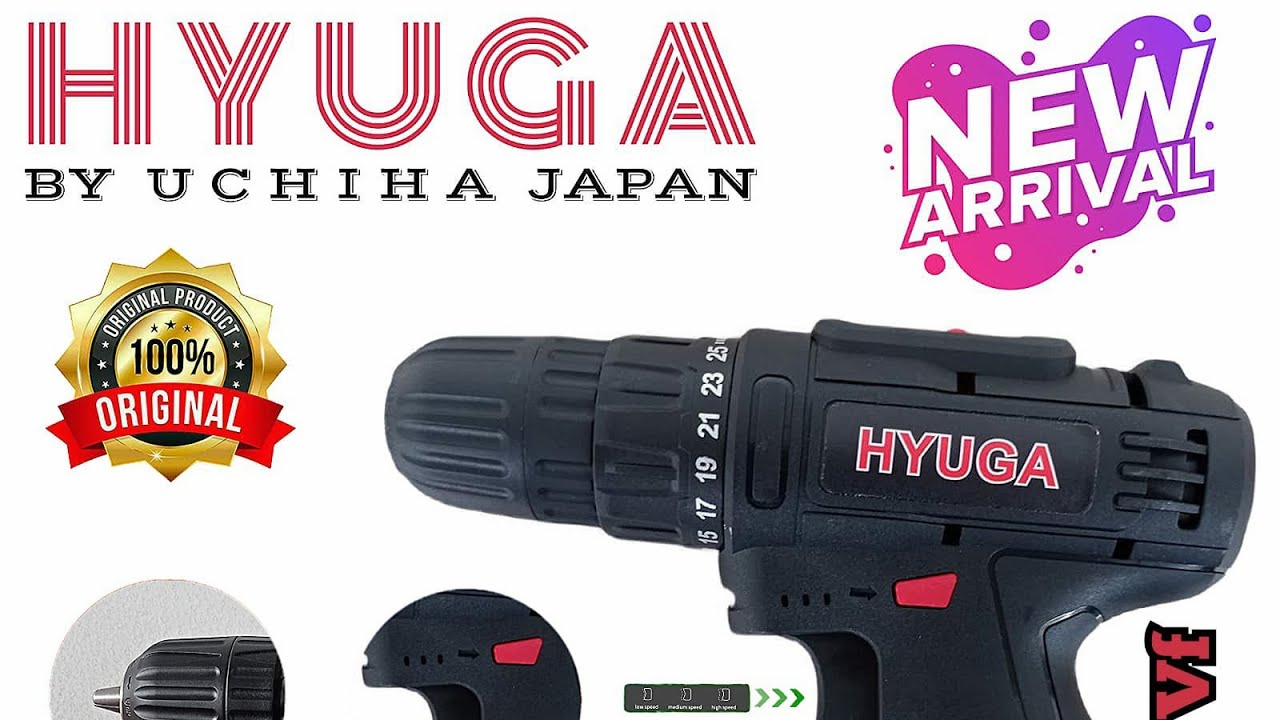 Mesin bor baterai 13vf hyuga by uchiha cordless drill tanpa kabel
