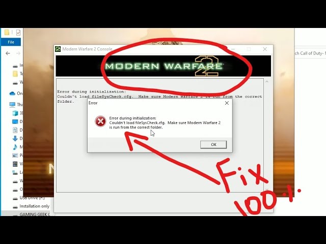 FIX Call of Duty 4 Modern Warfare Error 0xc00007b 