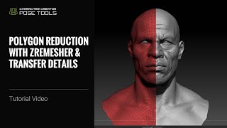 Polygon Reduction with ZRemesher & Transfer Details for CC AccuRIG | Pose Tools & Pose Link Tutorial screenshot 5