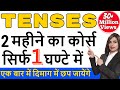 All tenses in 1 hour  tense in english grammar  present tense past tense and future tense