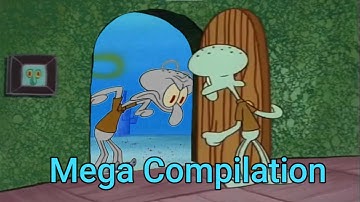 Squidward Trying to get Pizza from Squidward Door Mega Compilation