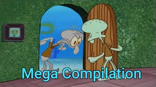 Squidward Trying to get Pizza from Squidward Door Mega Compilation