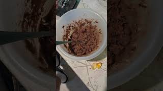 vegan cake [ dates, orange, banana, cherries, strawberry, nuts, cocoa ]