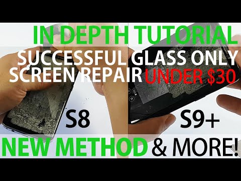 Glass only cracked screen repair on Samsung Galaxy S8 S9 Plus In depth how-to