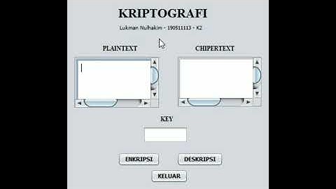 APLIKASI KRIPTOGRAFI (ENKRIPSI & DESKRIPSI)