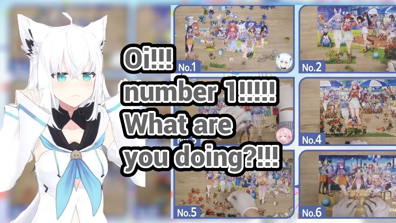 Fubuki Questioning Her Jigsaw Puzzle Guy but in Really Cute Way!!!!!