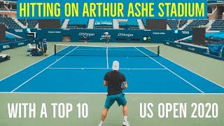 Pro Practice: Hitting on Arthur Ashe Stadium With Naomi Osaka - US Open 2020 Tennis