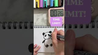 Can I Draw Panda in 1 Minute? ⏱️ | Cute Drawing ASMR (No Talking)