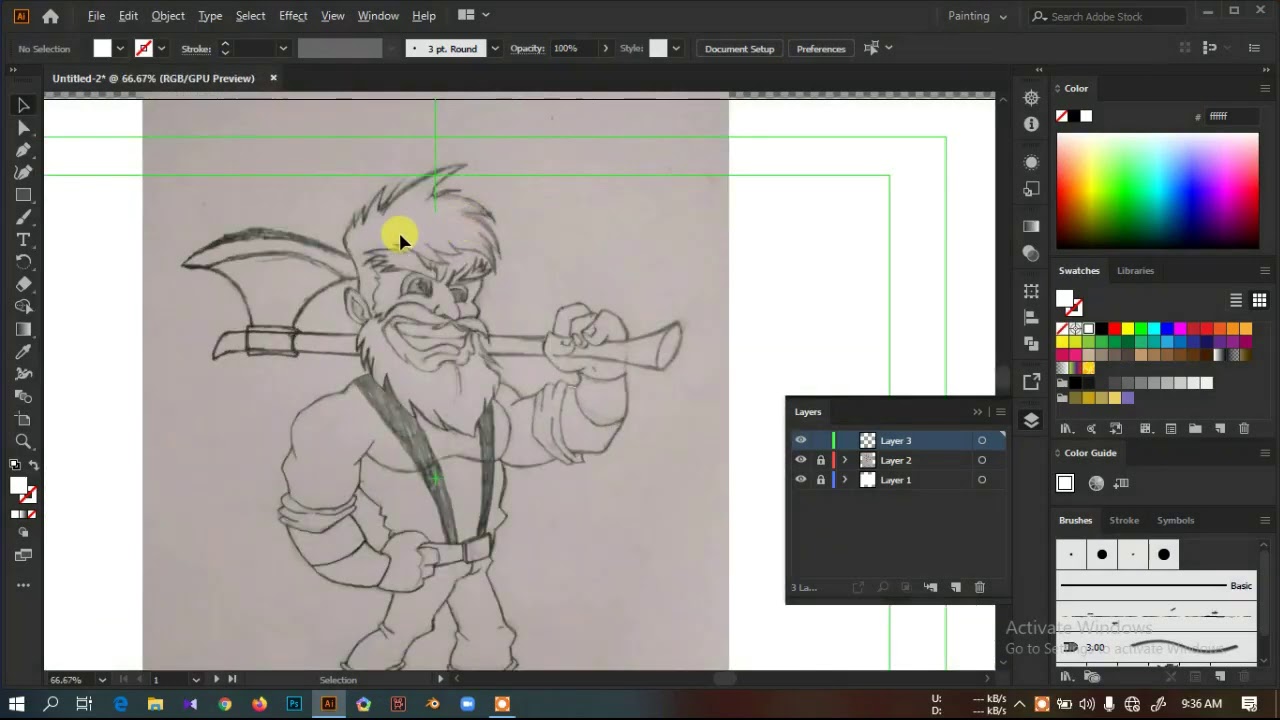 Mascot Cartoon Character Art.