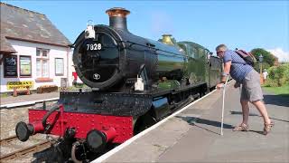 STEAM TRAIN  FROM A COLOURFUL BLUE ANCHOR TO MINEHEAD WSR