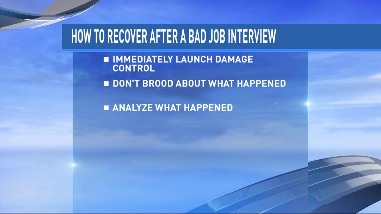 HOW TO RECOVER AFTER A BAD JOB INTERVIEW YouTube