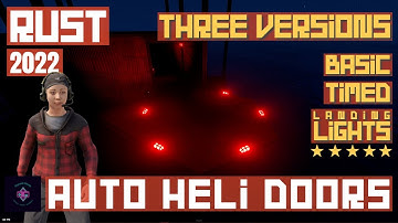 RUST Electricity Tutorial | How to Build AUTO HELI DOORS - Basic, Timed, and Landing Lights 2022!