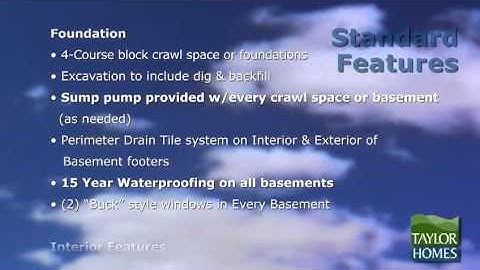 Features of a Taylor Homes custom build house