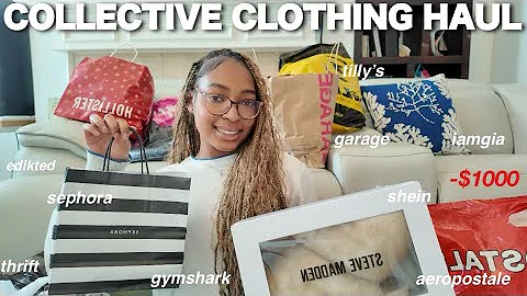 HUGE Collective Clothing Haul 2025 | Shein, Garage, Hollister, Edikted, Thrift finds, + more!!!
