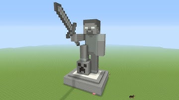 Minecraft Tutorial: How To Make A STONE HEROBRINE Statue!!