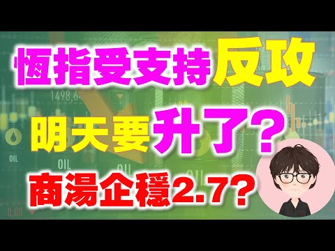 【港股點睇】286期｜恒指受到支撑反攻，明天会上升吗？商汤企稳2.7元？2023-01-31｜商湯，微盟，中國有讚，藥明生物，京東物流，建設銀行，TSLA