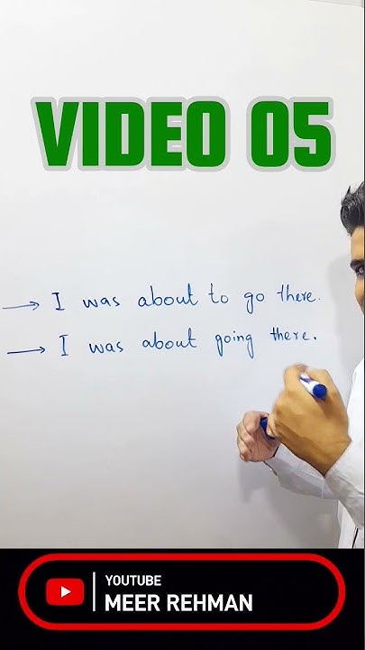 about to vs about+ ing. Learn English - YouTube