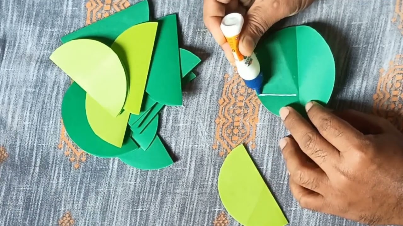 রঙিন কাগজ দিয়ে চমৎকার ফুল তৈরি করার নিয়ম।। Rules for making beautiful flowers with colored paper.