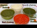 Different Flavored Chutneys For Dhokla/Khaman ढोकले के लिए अलग अलग स्वाद वाली चटनियां | Easy Recipe