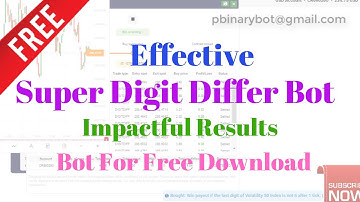 Free Deriv.com Bot - Super Digit Differ Binary Bot | Best-Selling Professional Deriv Bot Free