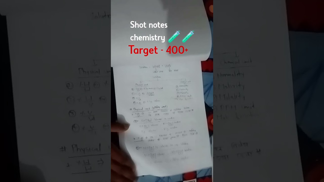 chemistry shot notes 🧪🧪.   