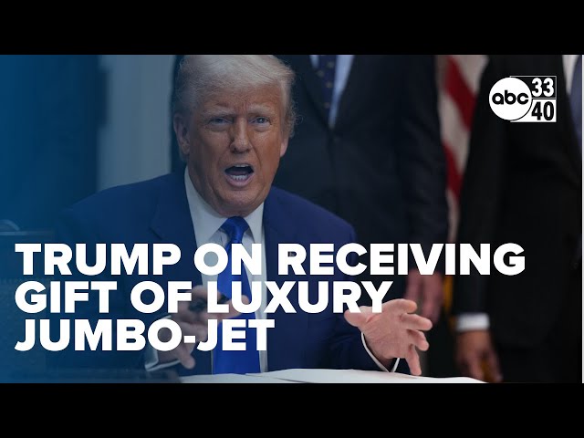 President Trump on gift of luxury jumbo-jet - YouTube