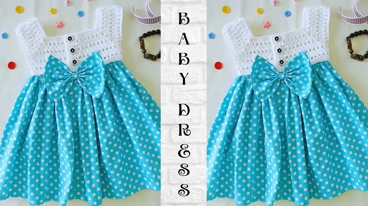 Learn to Crochet a Cute Baby Dress with Fabric Skirt Part-2