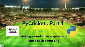 PyCricket: Python Cricket Simulator / Fantasy Cricket Game: Part 1 - An over generator & a Front End