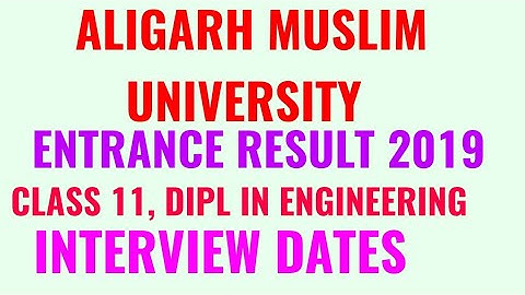 Amu class 11 entramce exam result 2019!! AMU school entrance exam result 2019