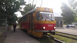 Короткая поездка на Трамвае 🚋 Татра ТЗSU-3286. 3 маршрут. 07.06.24.