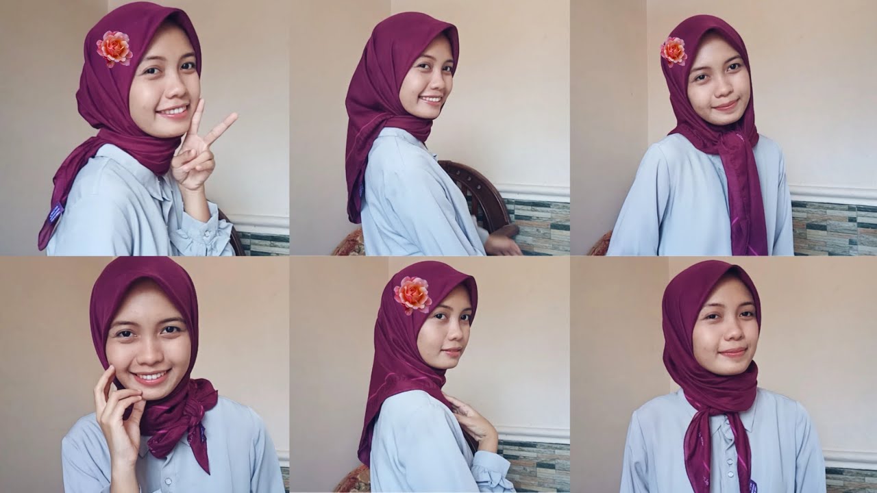 TUTORIAL HIJAB SEGI  EMPAT  LEBARAN DAILY YouTube