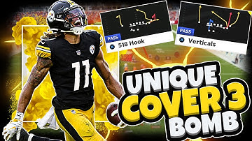 Unique Cover 3 One Play Touchdown Madden 21!! (Gun Cluster Offensive Scheme)