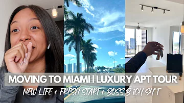 I MOVED TO MIAMI, FLORIDA + LUXURY EMPTY APARTMENT TOUR + MOVING OUT OF STATE | Imani Collins
