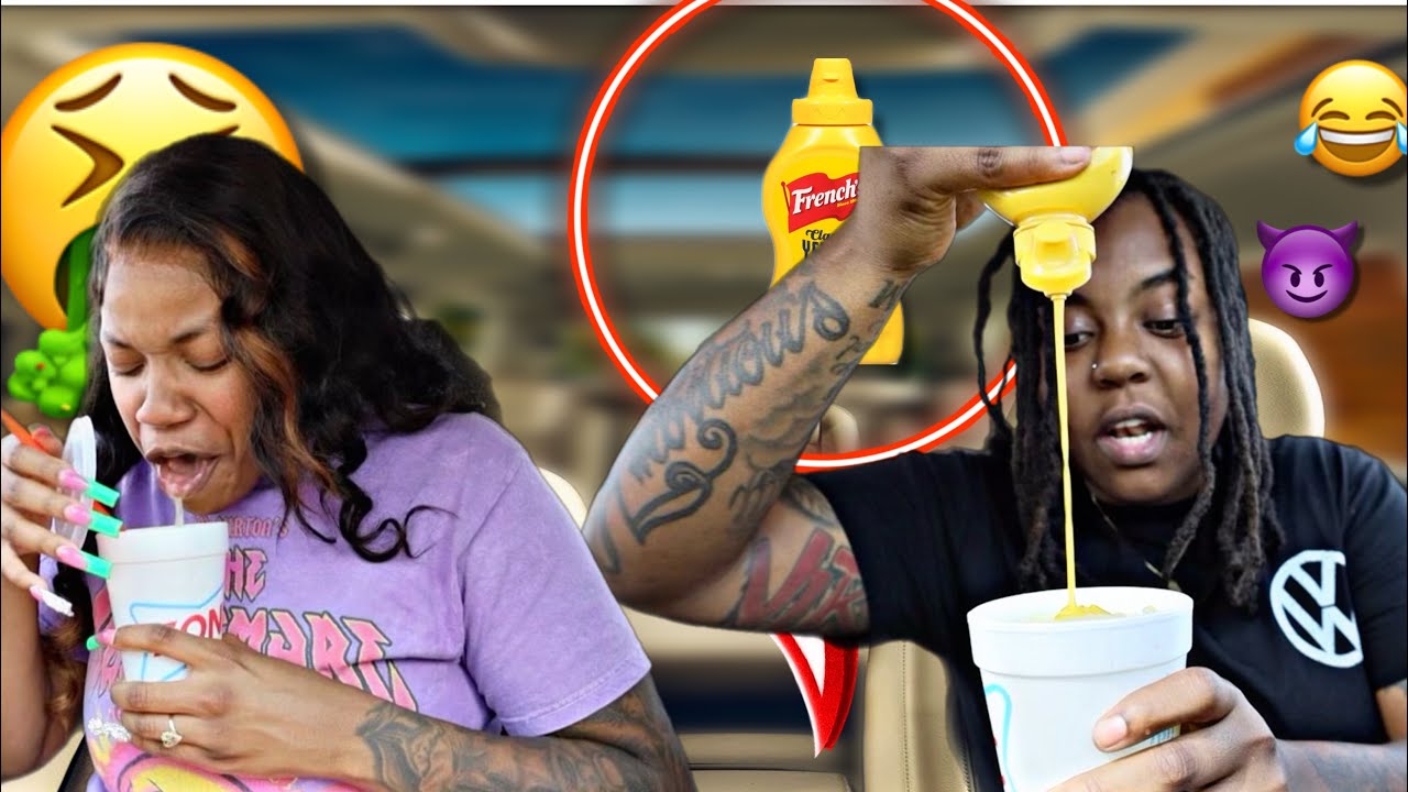 Replacing My FIANCEE Frozen LEMONADE With MUSTARD To See Her Reaction