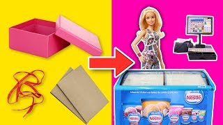 🛒 ACCESORIOS MINIATURA de SUPERMERCADO para BARBIE 💖 Manualidades Fantásticas