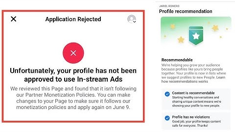Unfortunately, Your Profile Has not been Approved to use In-Stream Ads Facebook Profile or Page