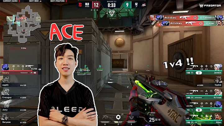 BLD sScary impossible 1v4 Ace vs SCARZ | VCT Ascension Pacific 2023