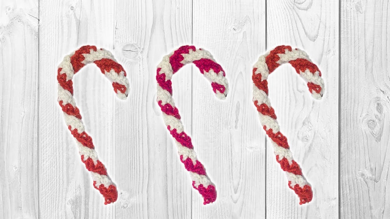 How to Crochet an EASY Candy Cane | Christmas Crochet Pattern - YouTube