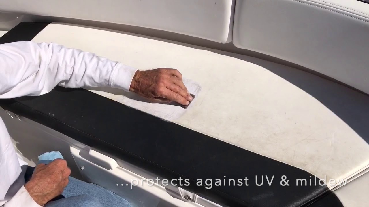 HOW TO USE SEA GLOW™ & SILKENSEAL™ to RESTORE A WHITE VINYL BOAT CUSHION. YouTube