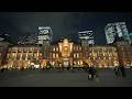 Tokyo station Christmas lights walk - Marunouchi, Hibiya, Ginza・4K HDR