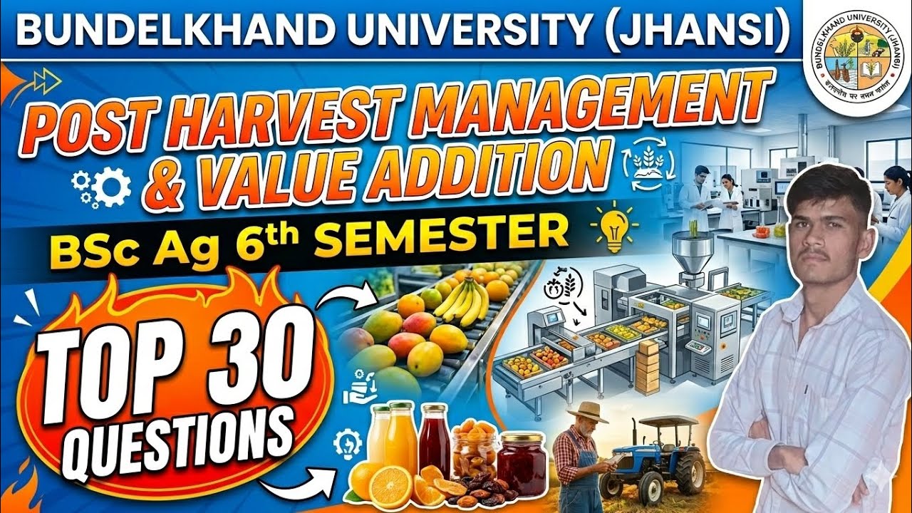 POST HARVEST MANAGEMENT AND VALUE ADDITION OF FRUITS AND VEGETABLES BSC ...