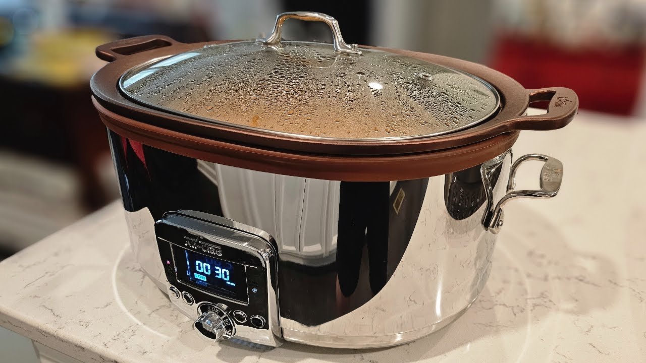 A Quick look at the All-clad slow cooker 7 quart while making Butter  Chicken 